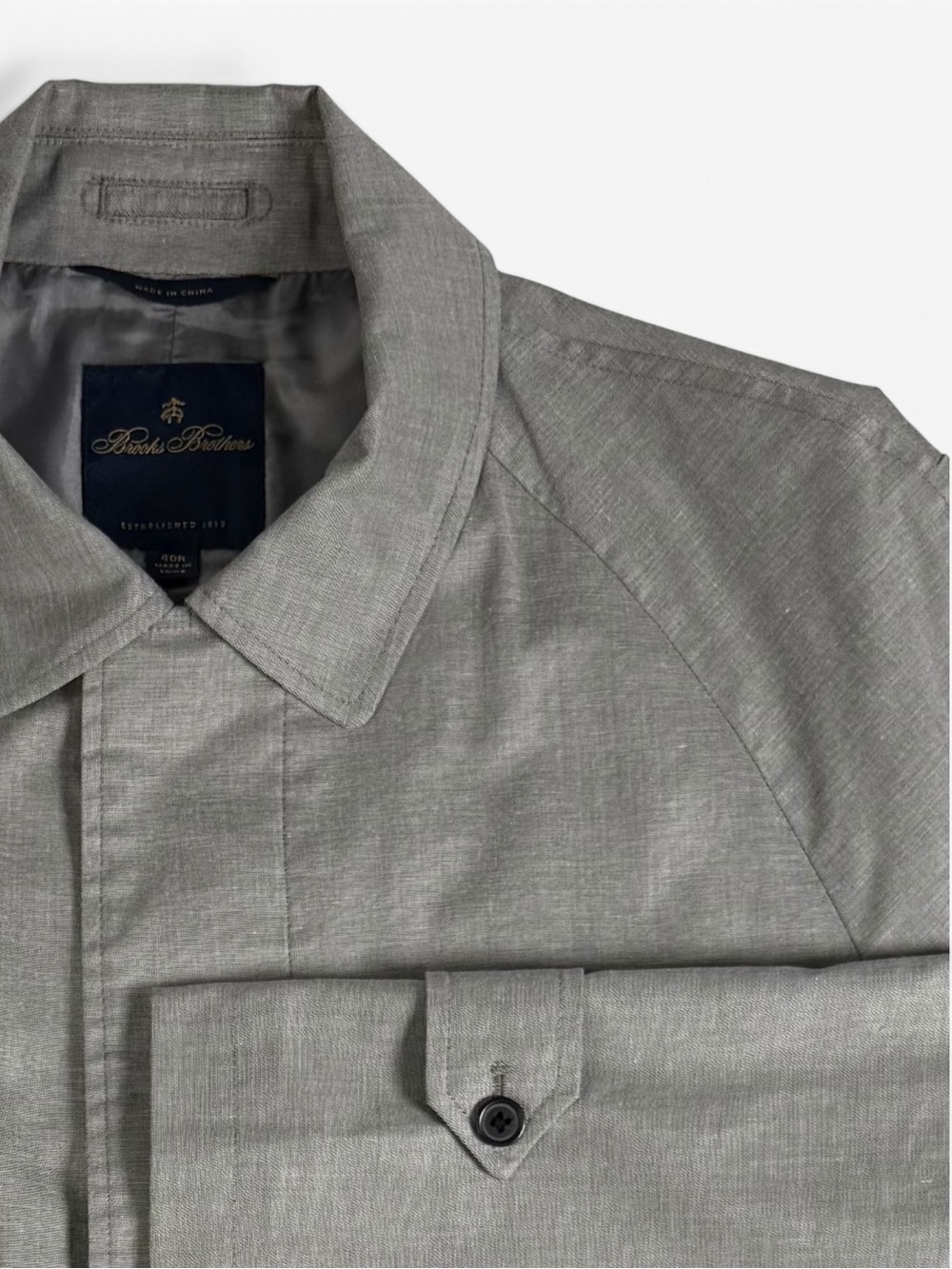 Brooks Brothers NWOT Gray Lightweight Car Coat Men’s 40R